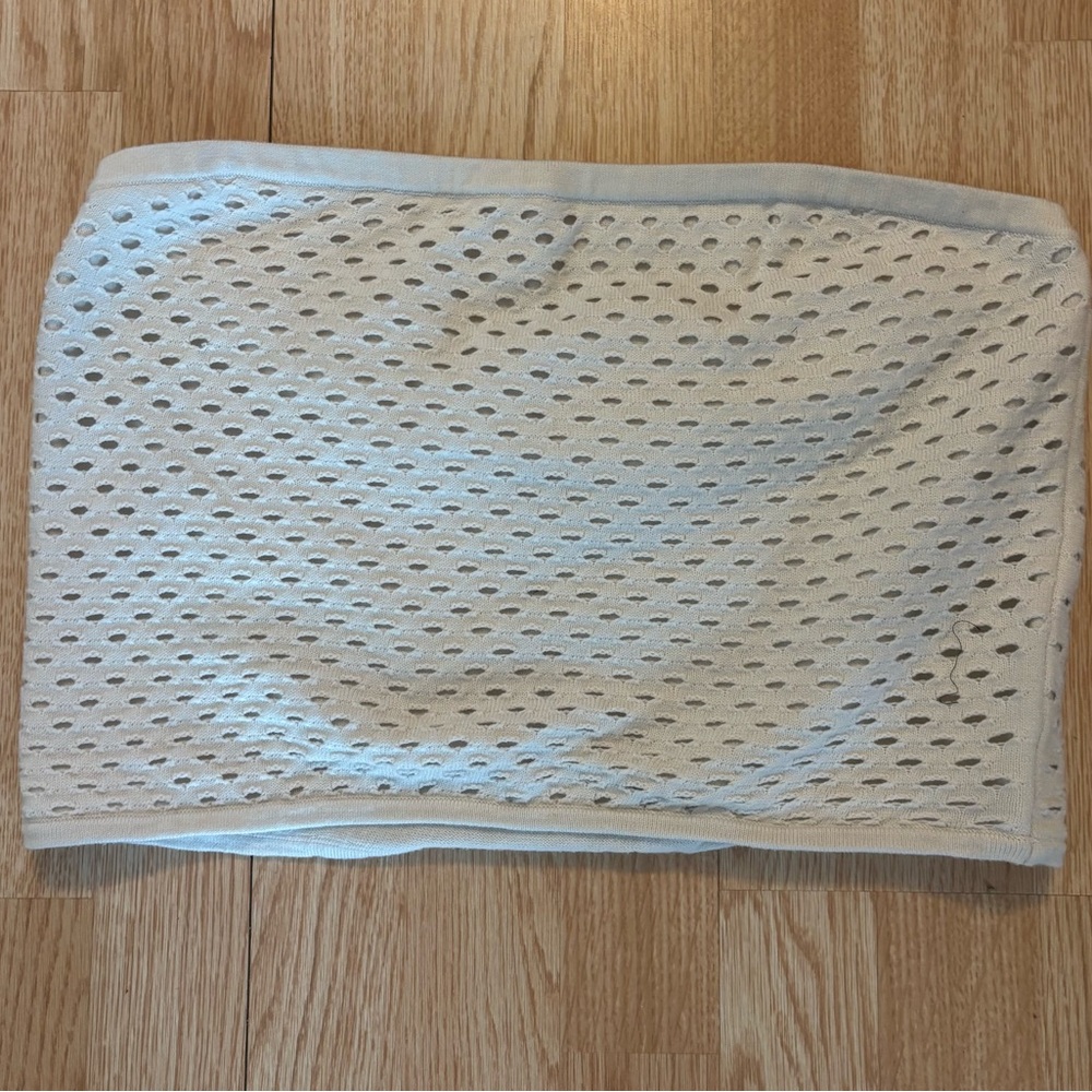 White Mesh Tube Top from Aerie